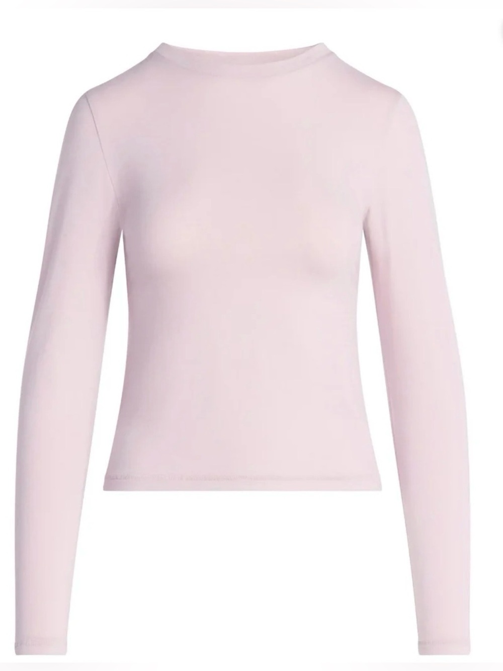 Scoop Women’s Long Sleeve Light Pink Stretch Crewneck T-Shirt Size XS Brand New